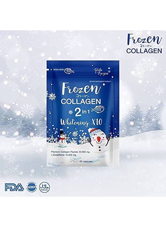 فروزن كولاجين كولاجين فروزن ٢ في ١ لتبييض البشرة مع ١٠ أضعاف الجلوتاثيون - أصلي ١٠٠٪ - Image 1